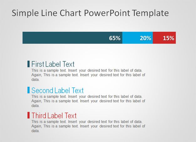 Exmaple of Simple PowerPoint slide design with awesome Line Chart visualization
