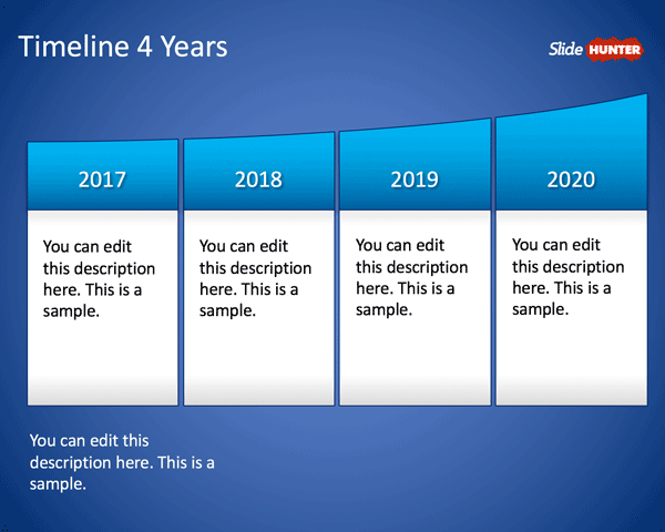 Timeline 4 Years PowerPoint Template