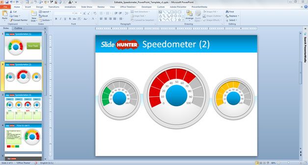 free editable speedometer template