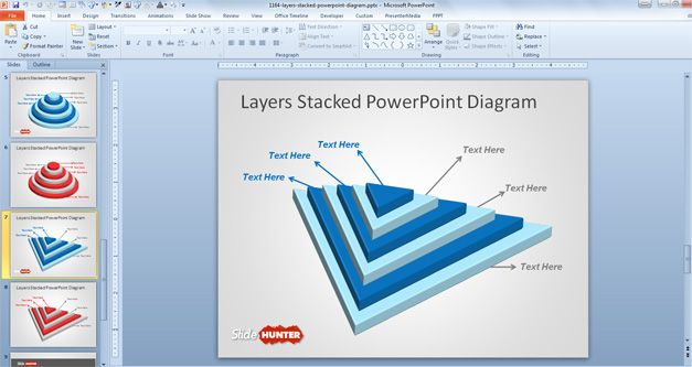 Stacked Layers PowerPoint Diagram
