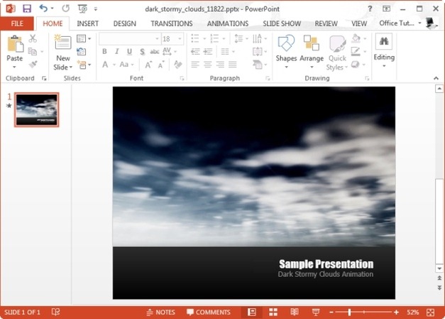 stormy cloud powerpoint template
