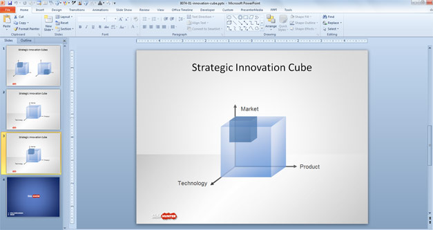 3D Cube for Innovation Cube PowerPoint presentations