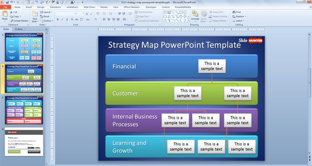 Strategy Map PowerPoint Template