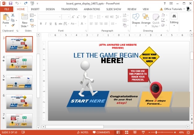 Animated Board Game Template For PowerPoint
