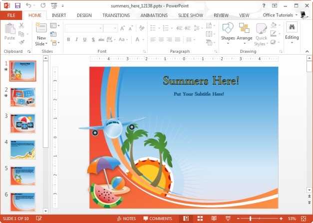 summer powerpoint template
