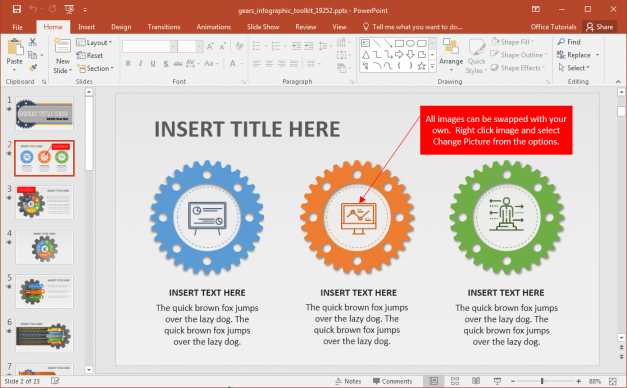 Gear Animations PowerPoint Template