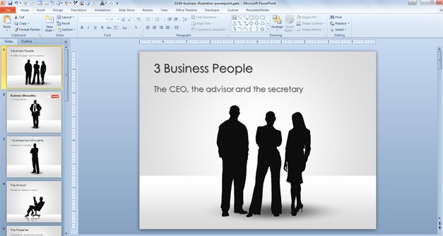 Free Businessman Silhouettes for PowerPoint Presentations