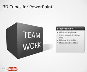 3D Cube Shape for PowerPoint with Perspective