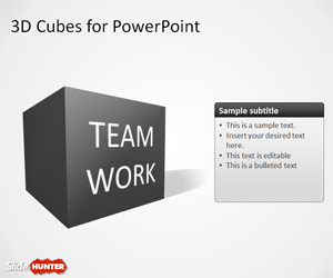 3D Cube Shape for PowerPoint with Perspective