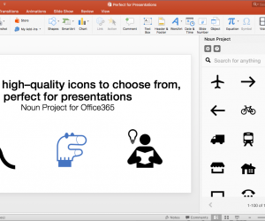 the noun project powerpoint add-in