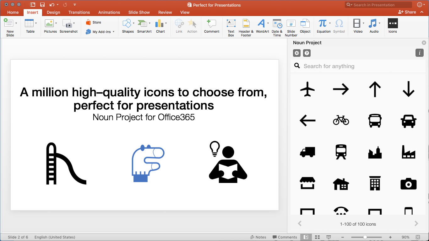 Free Icon Clipart With The Noun Project Add-in For PowerPoint & Word