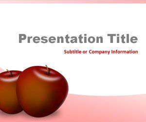 Red Apples PowerPoint Template