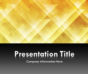 Light Triangles Gold PowerPoint Template