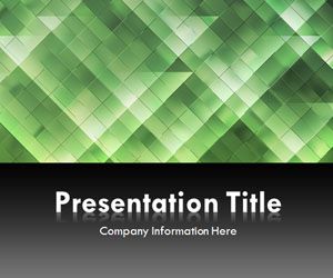 Light Triangles Green PowerPoint Template