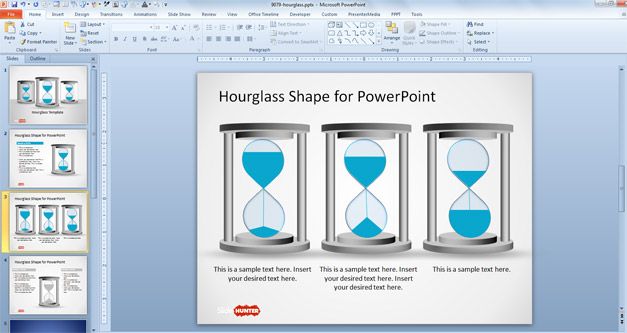 free hourglass powerpoint template