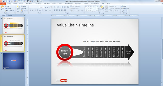 Value Chain Timeline Template for PowerPoint