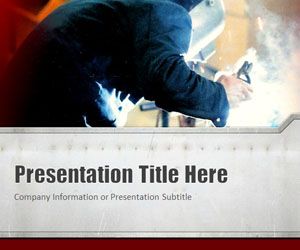 Welding Red PowerPoint Template