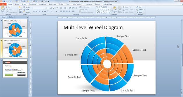 Free Wheel Diagram for PowerPoint