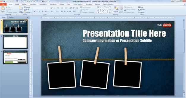 cinematic widescreen PowerPoint template