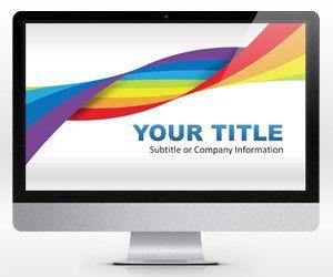 Widescreen Rainbow Template for PowerPoint Presentations