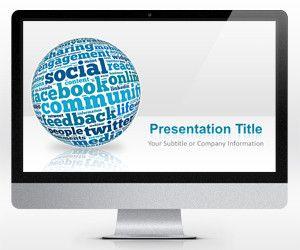 Widescreen Social Media PowerPoint Template (16:9)