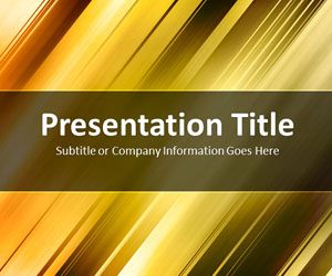 Slanted Bars Gold PowerPoint Template